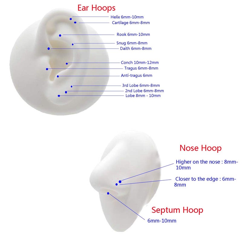 showself Rose Gold Cubic Zirconia Earrings, Small Cartilage Hoop Earring for Women Men 18G Stainless Steel Tragus Earring Forward Helix Earring Hypoallergenic Sensitive Ear Sleeper Earrings 8MM - Image 4